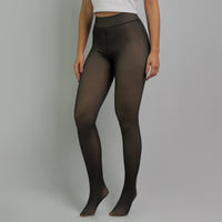 LEGGS - COLLANT POLAIRE TRANSPARENT GRIS