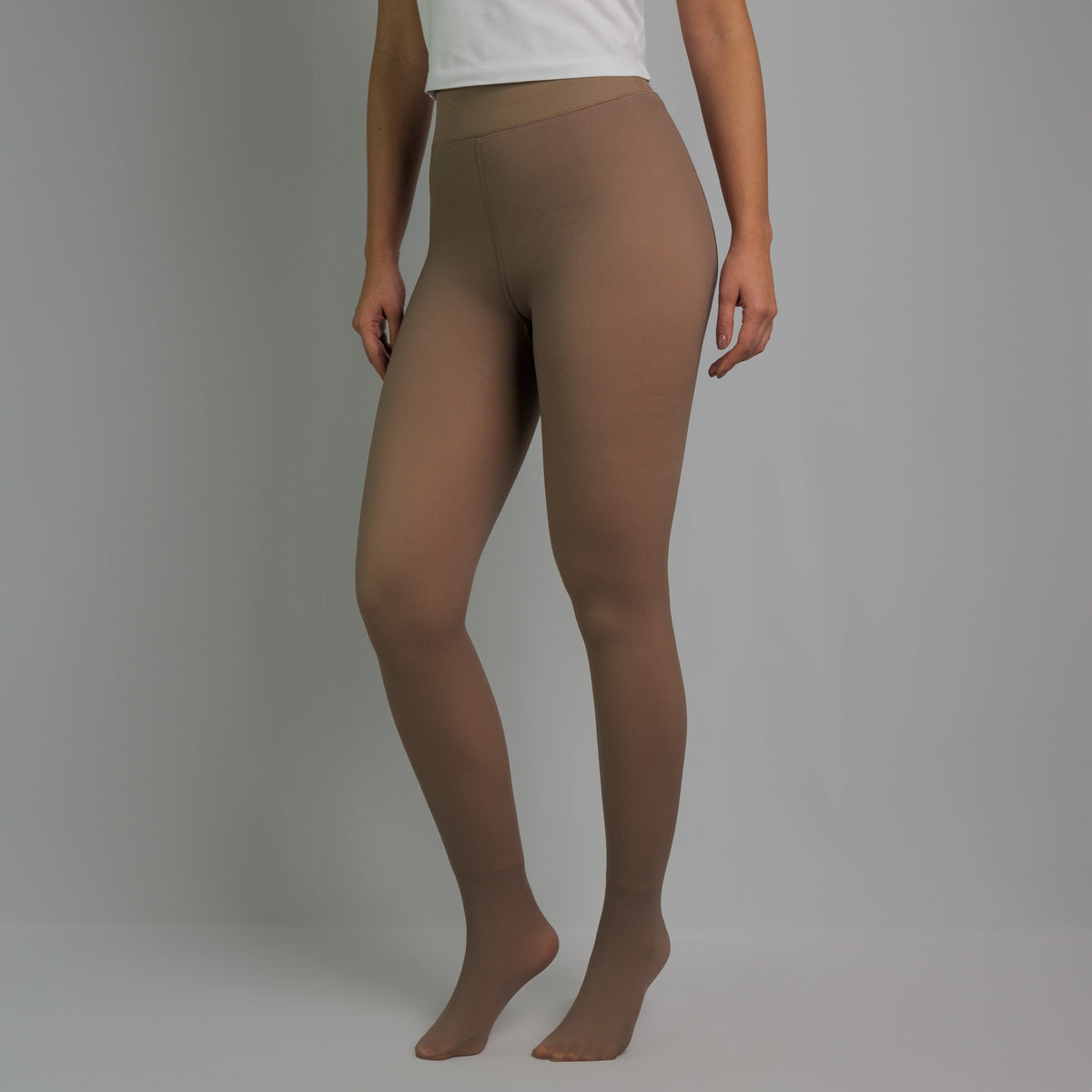 LEGGS - COLLANT POLAIRE TRANSPARENT CAFÉ
