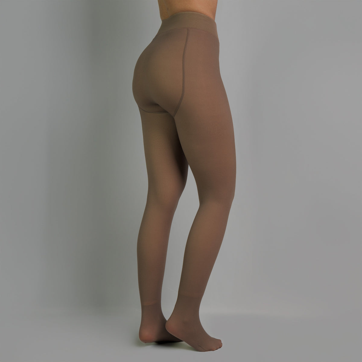 LEGGS - COLLANT POLAIRE TRANSPARENT CAFÉ