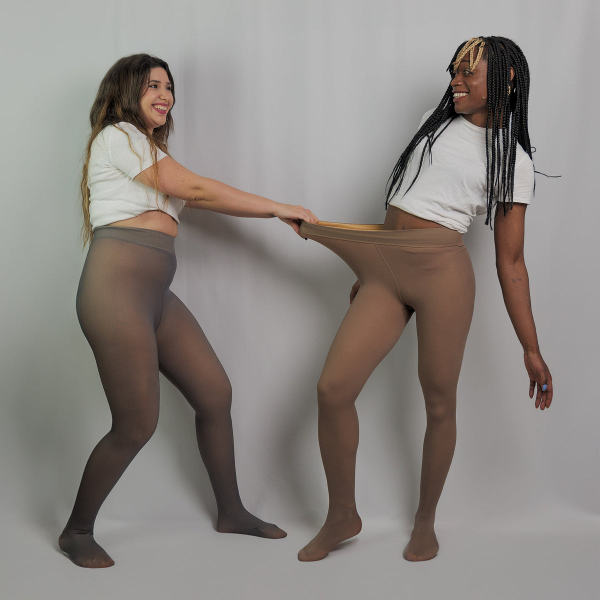 LEGGS - COLLANT POLAIRE TRANSPARENT CAFÉ