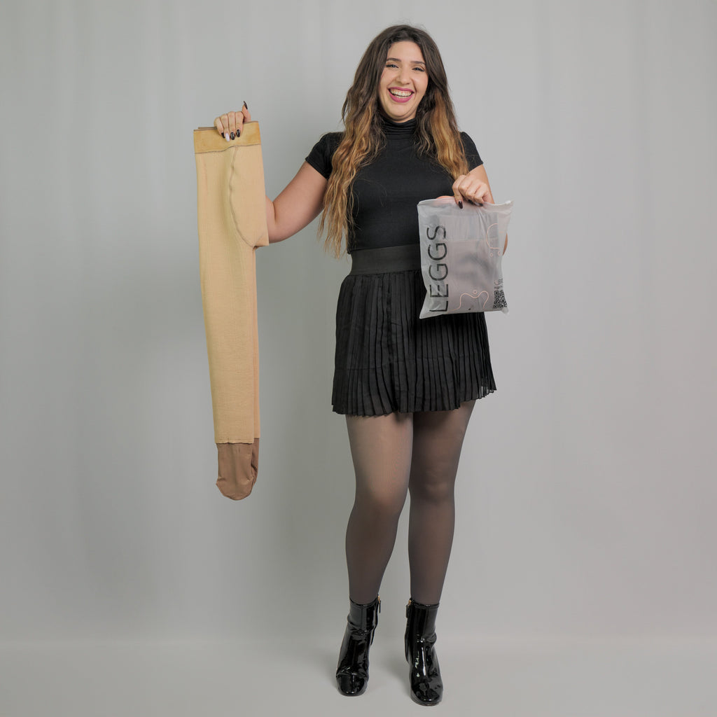 LEGGS - COLLANT POLAIRE TRANSPARENT GRIS