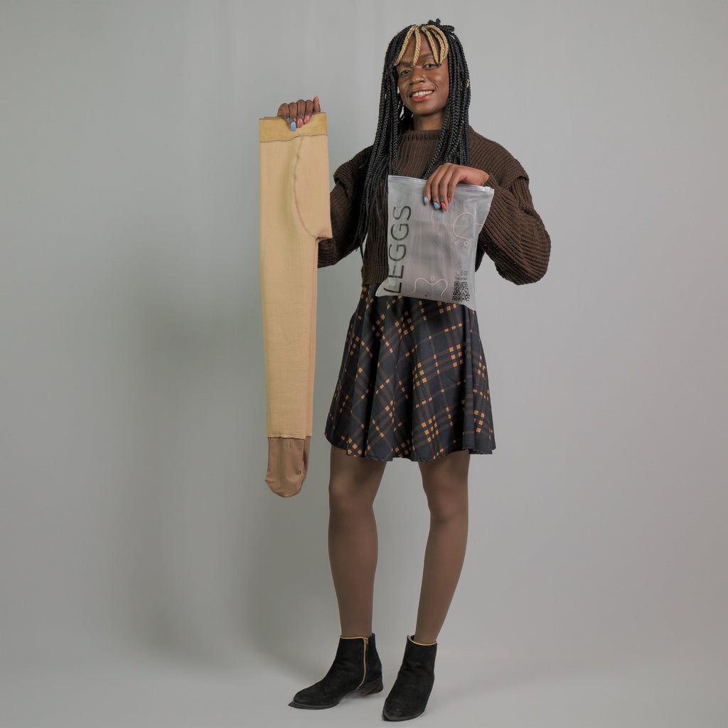 LEGGS - COLLANT POLAIRE TRANSPARENT CAFÉ